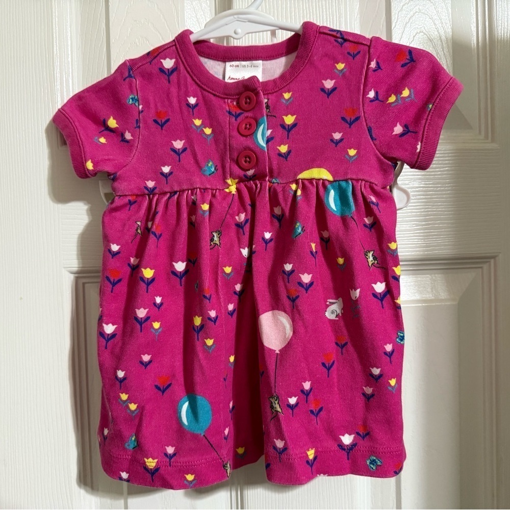 Hanna Andersson Balloons & Flowers Dress & Diaper Cover